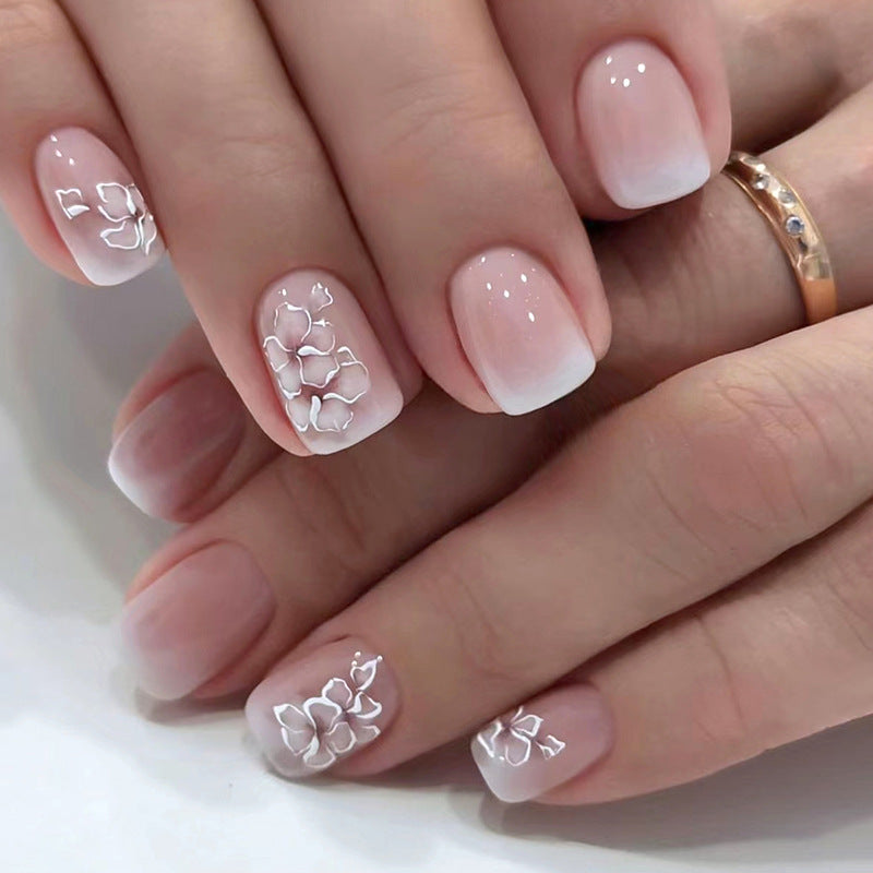 French Ombre Glitter Nails - YouTube