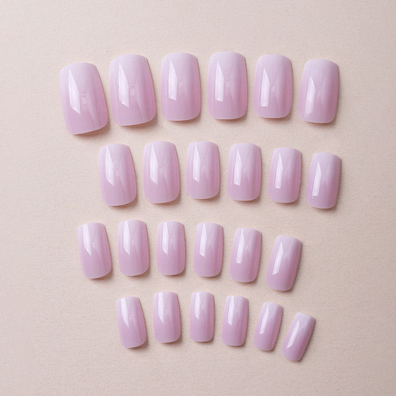 Nail Art Ideas Coffin Pink Medium Glossy Press On Nails – CurvLife